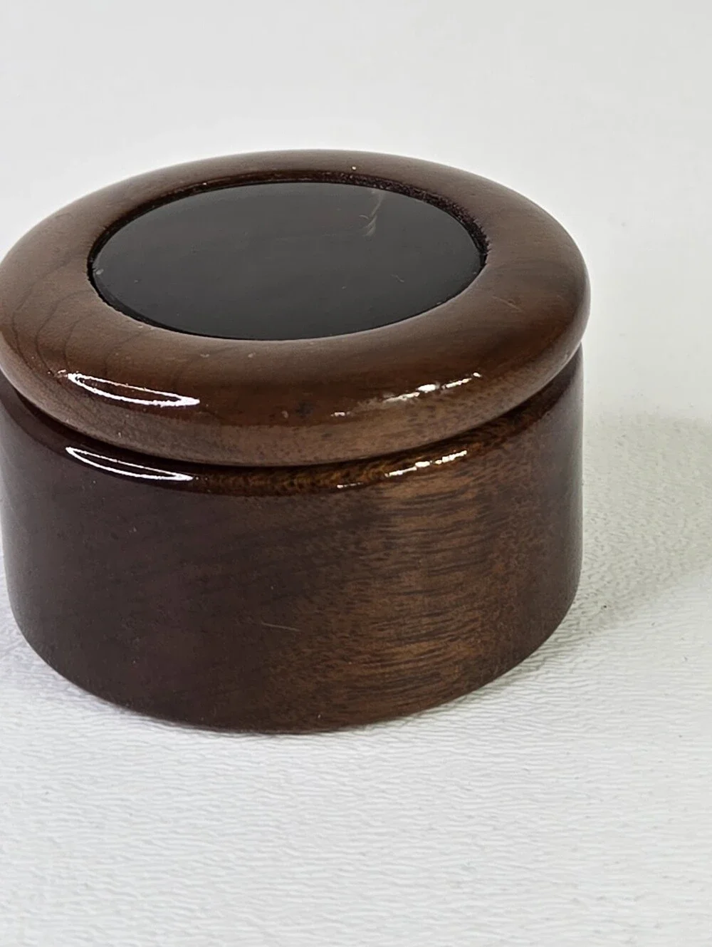 Vintage Wood Mini Box w/Lid Trinket Jewelry Ring Small Elegant Stash Box MCM